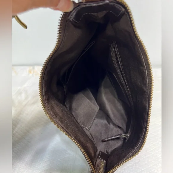 Coach Brown Signature Crossbody Shoulder Bag with Leather Trim Brown F061-10402 - Picture 10 of 10